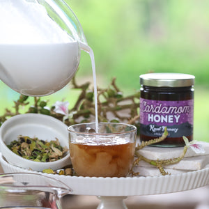 Cardamom honey spiced medicinal love potion herbal tea coconut milk chai