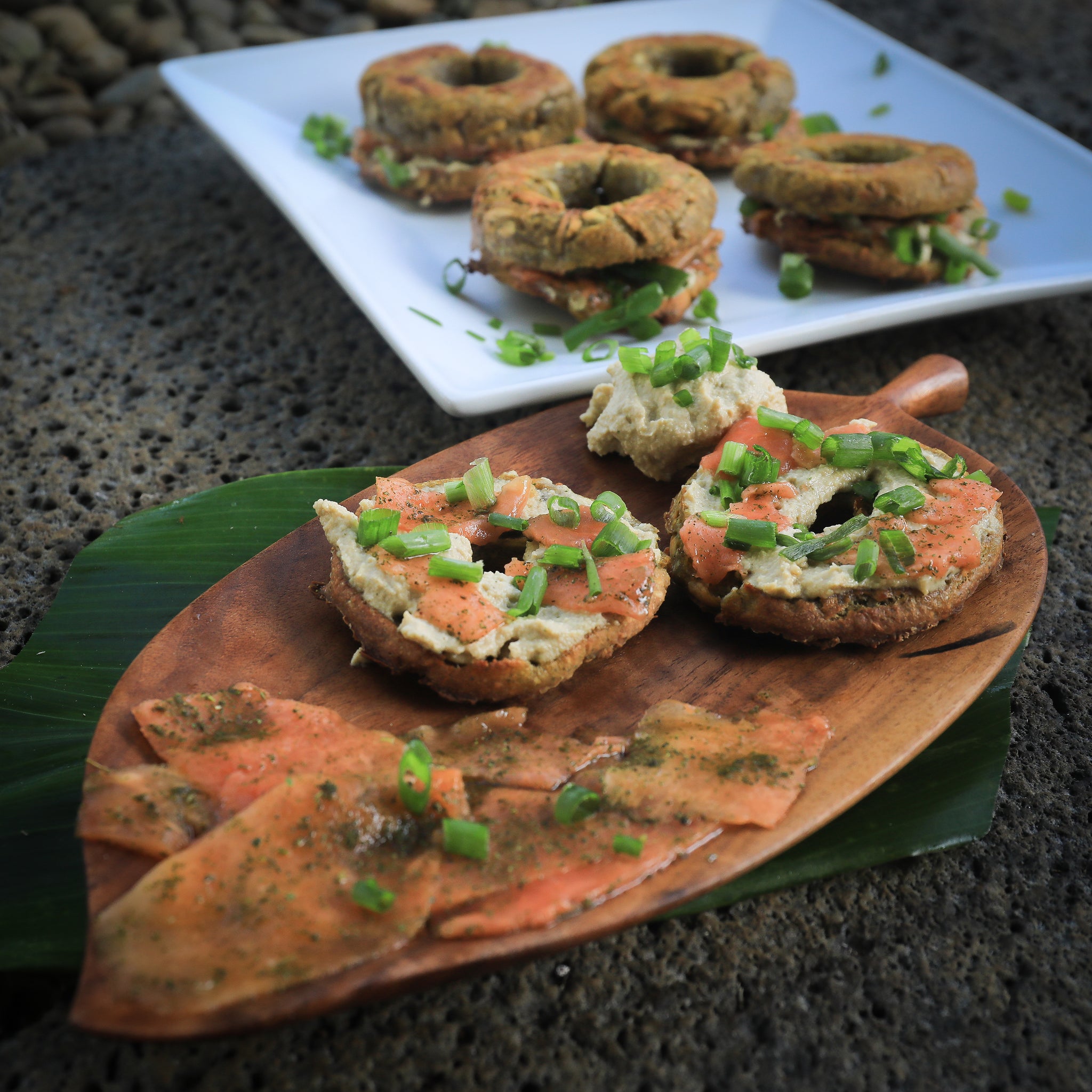 Vegan 'Salmon' Lox w/ Ulu bagels