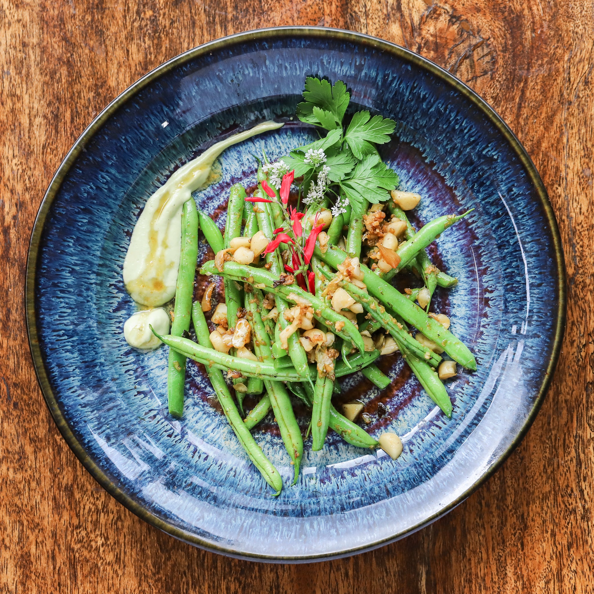 Ginger Honey Glazed String Beans