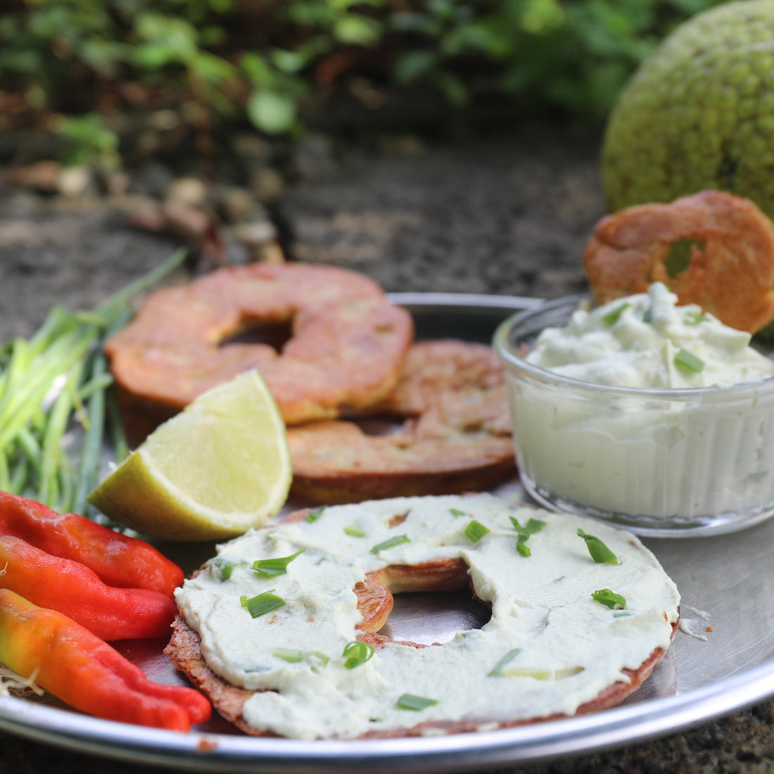 Genna’s Ulu bagels with macnut scallion cream cheese