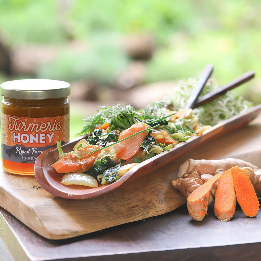 Turmeric Honey Sauteed Vegetables