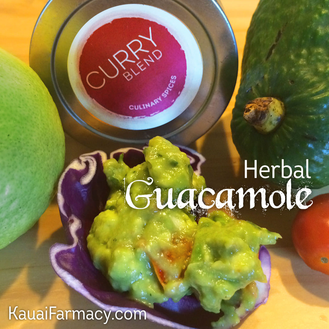 Raw, Vegan, herbal GUACAMOLE recipe