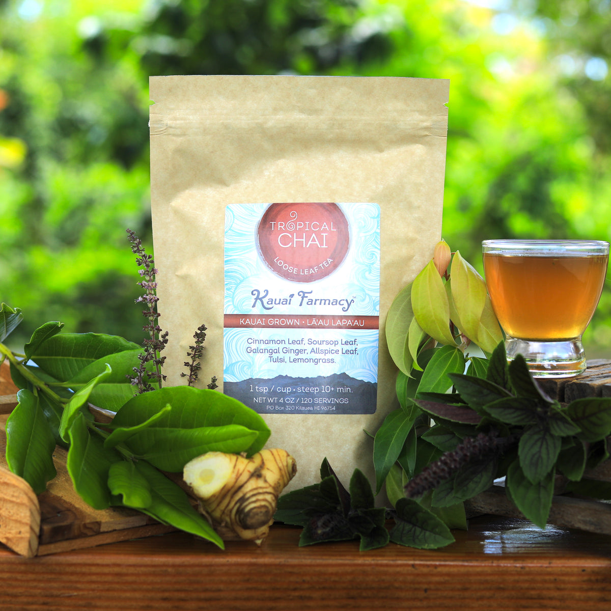 Tropical Chai Herbal Tea - Chai spiced herbal tea - Kauai Farmacy