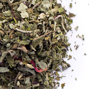 Kauai Farmacy tulsi mint tea detail organic herbal blend loose leaf