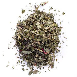 Kauai Farmacy tulsi mint tea detail organic herbal blend loose leaf